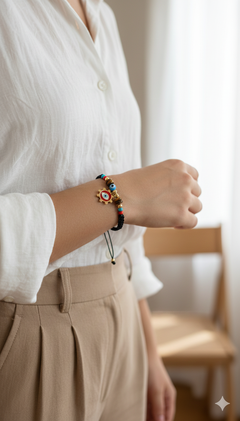 BRAZALETE PIEDRA OJO DE TIGRE (protección)